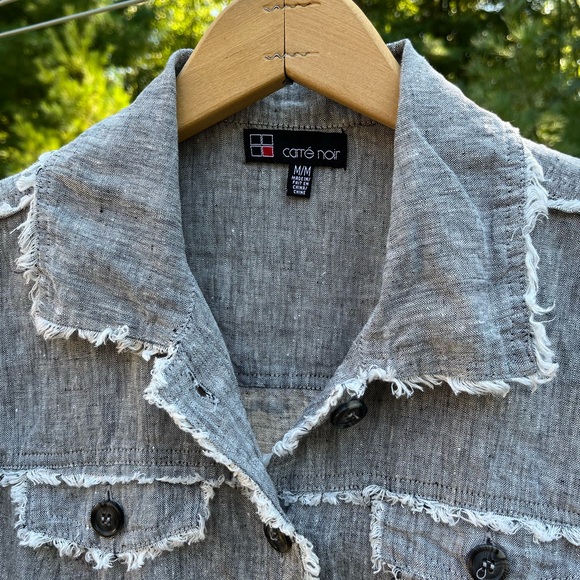 Carré Noir 100% Linen Jacket - Picture 3 of 16